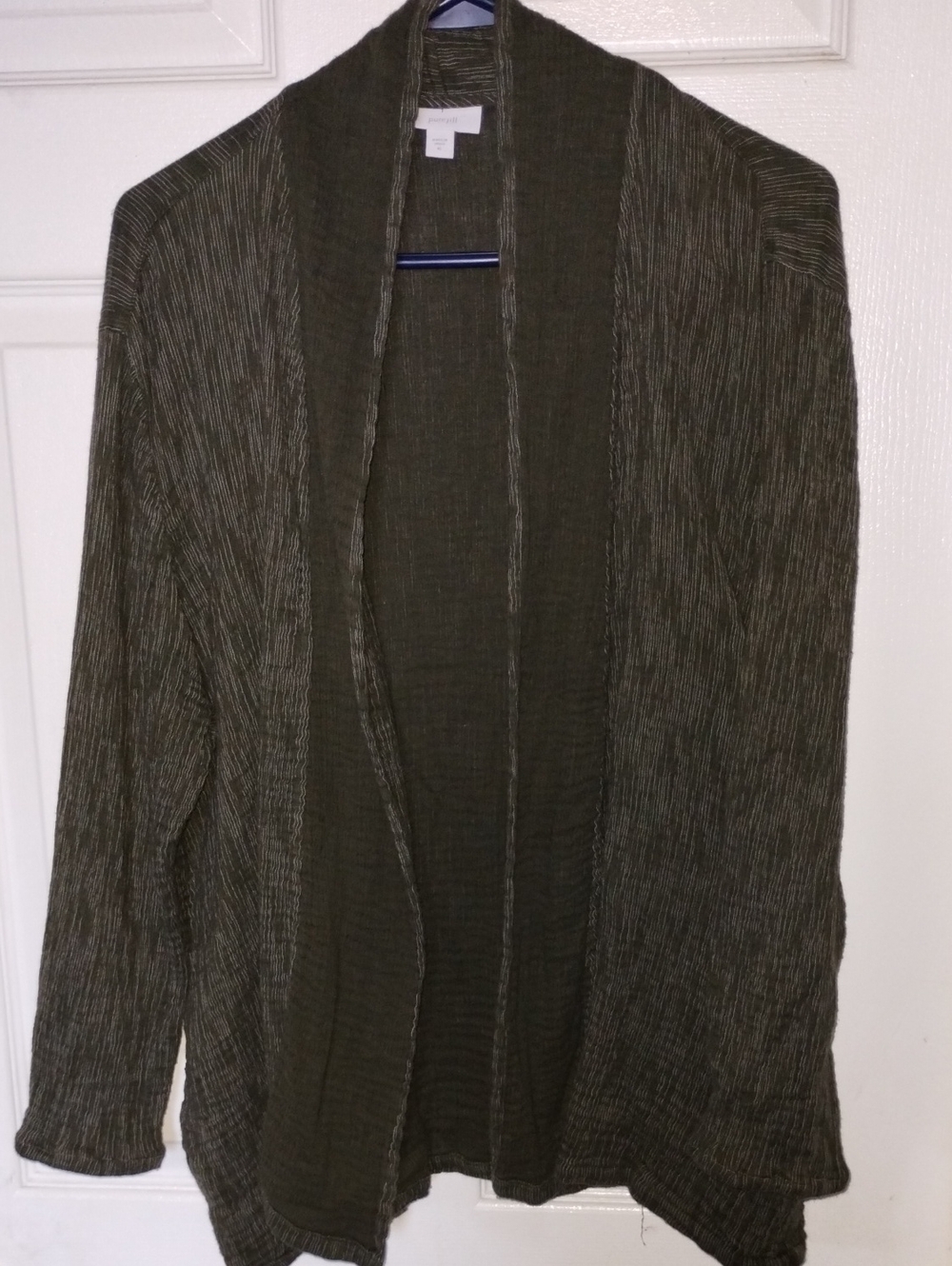 Olive Open-Front Draped Women's Cardigan